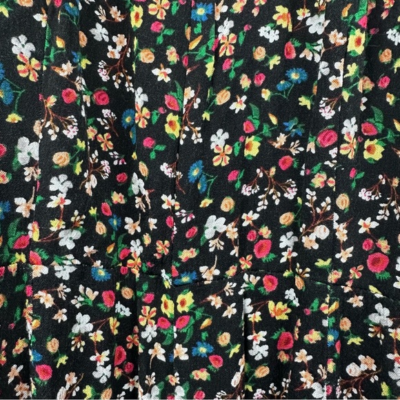 SOLD! Mi Ami for Francesca’s black floral cocktail jumpsuit women’s size extra l - Picture 6 of 6